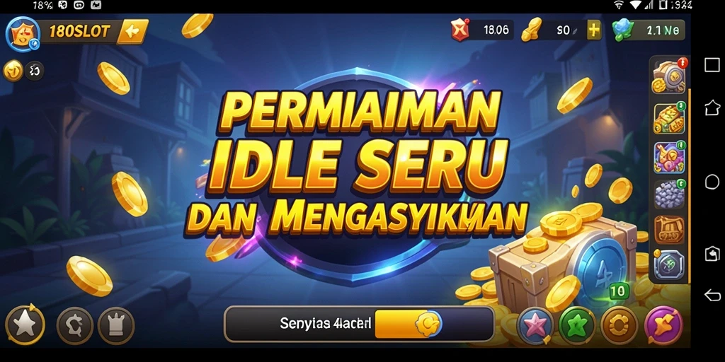 Tampilan utama gameplay 180SLOT yang mengasyikkan dan penuh warna.