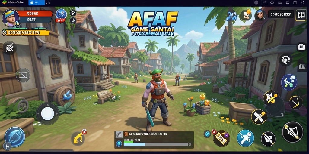 Tangkapan layar gameplay AFAF yang menampilkan keseruan bermain dalam suasana santai.