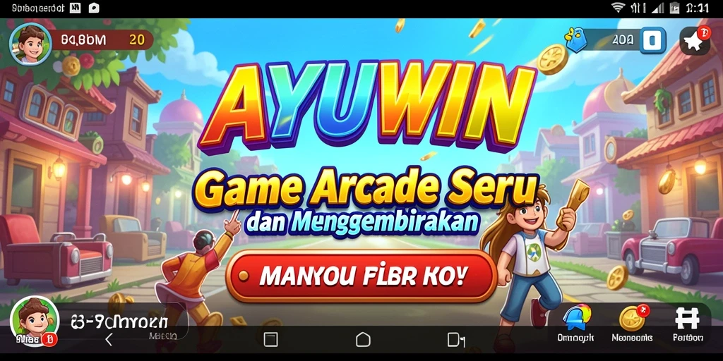 Tampilan gameplay AYUWIN dengan level yang penuh warna dan tantangan seru.