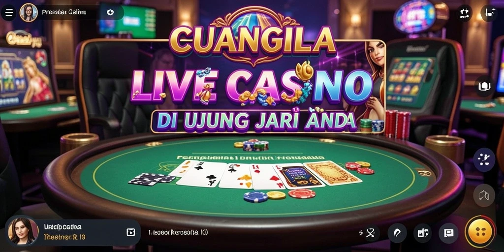 Screenshot gameplay CUANGILA menampilkan dealer langsung dan interaksi pemain.
