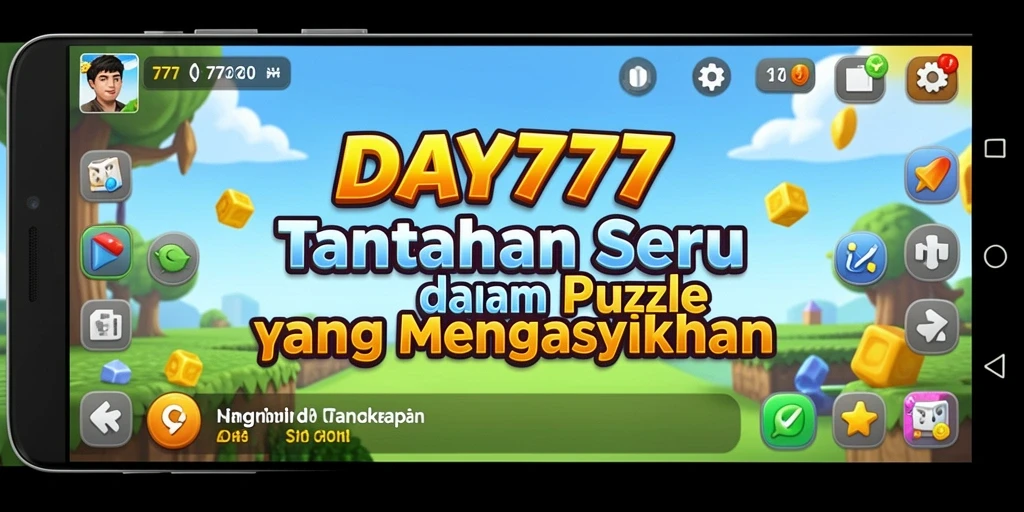 Tampilan gameplay DAY777 dengan berbagai teka-teki yang menantang.