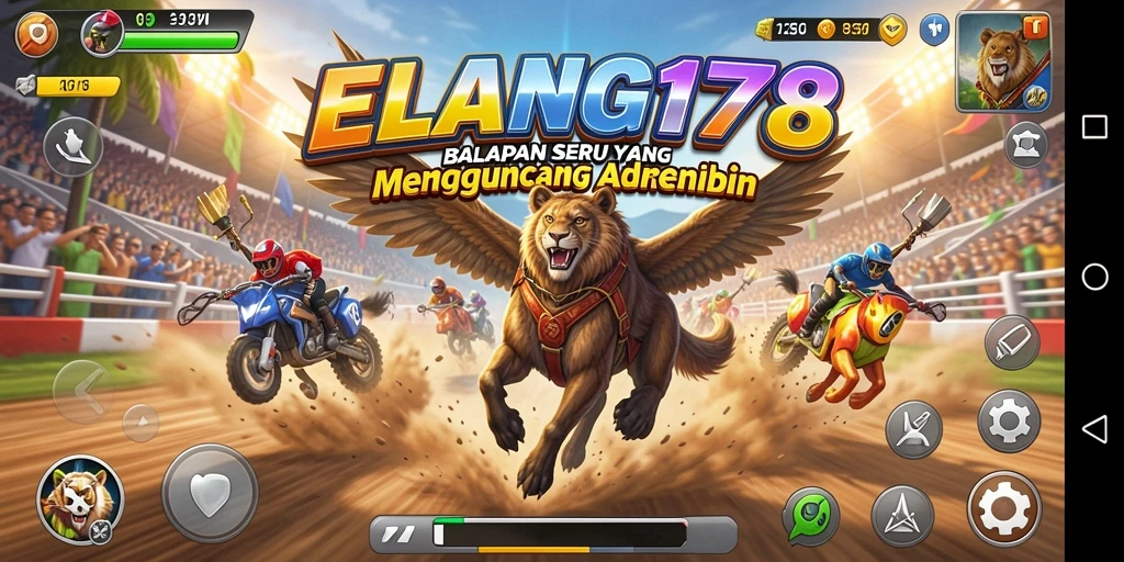 Tampilan gameplay seru dalam ELANG178 yang menunjukkan adrenalin balapan.