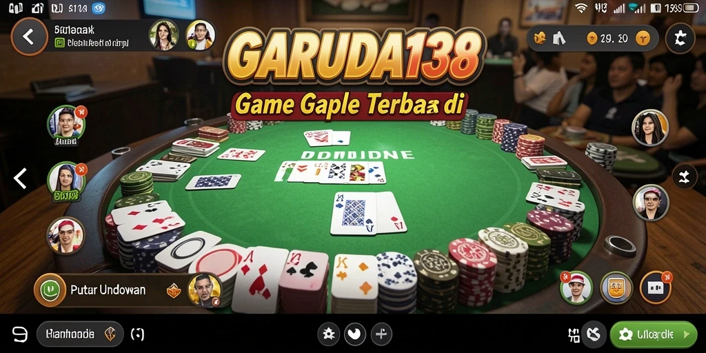 Tampilan gameplay seru GARUDA138 dalam permainan Gaple.