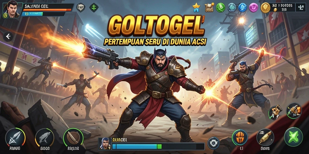 Screenshot gameplay menampilkan pertempuran intens dan karakter beraksi.