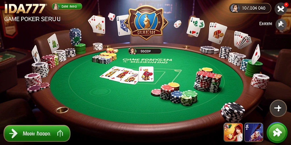 Tampilan gameplay Poker yang menarik dan interaktif di IDA777.