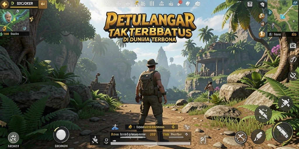 Screenshot menunjukkan aksi seru dalam dunia terbuka IDCJOKER.