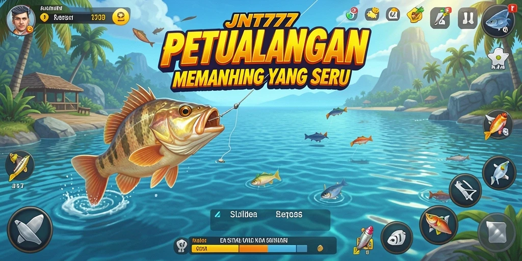 Gameplay seru JNT777 menampilkan aksi memancing yang mendebarkan.