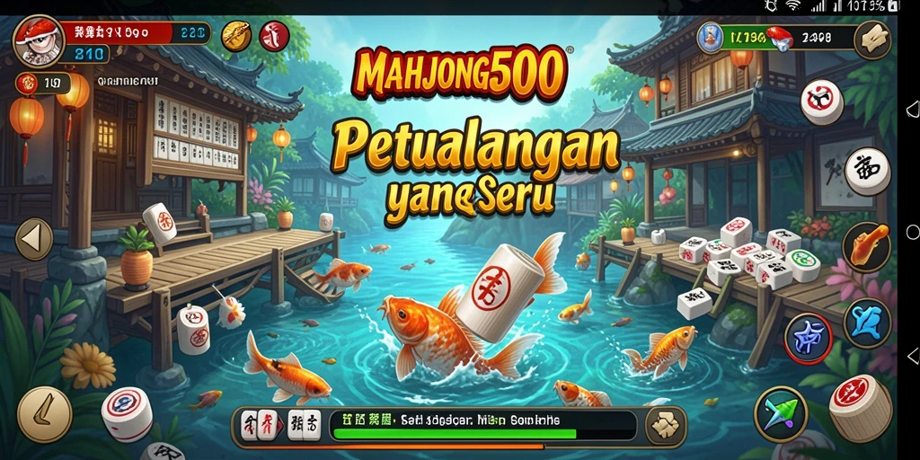 Screenshot gameplay MAHJONG500 menampilkan pengalaman memancing yang seru.