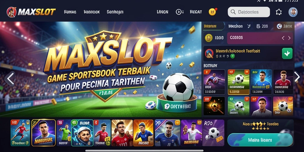 Screenshot gameplay MAXSLOT yang menampilkan berbagai pilihan taruhan olahraga.