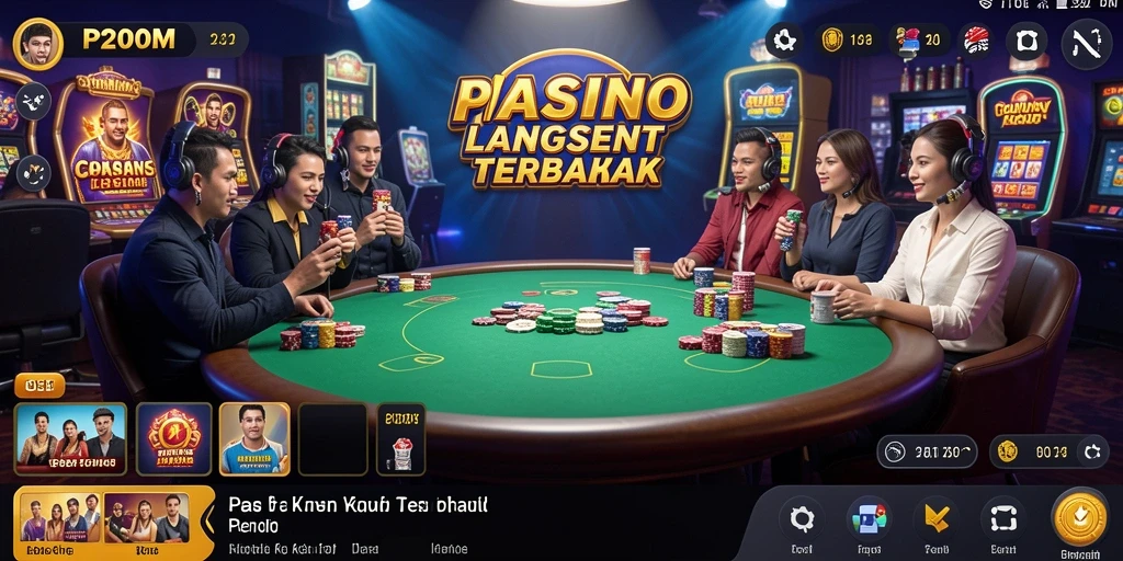 Gameplay P200M menampilkan dealer profesional dan momen mendebarkan di kasino langsung.