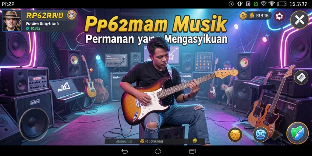 Tampilan gameplay seru dalam RP62RP yang menampilkan tantangan musik.