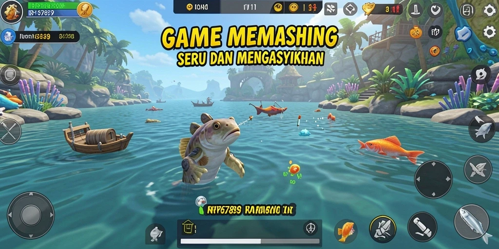 Tangkapan ikan yang besar dalam gameplay RP6789.