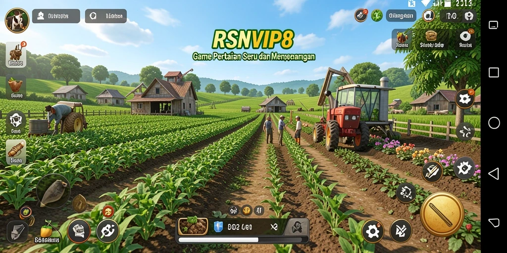 Screenshot menampilkan gameplay pertanian yang menarik dan interaktif.