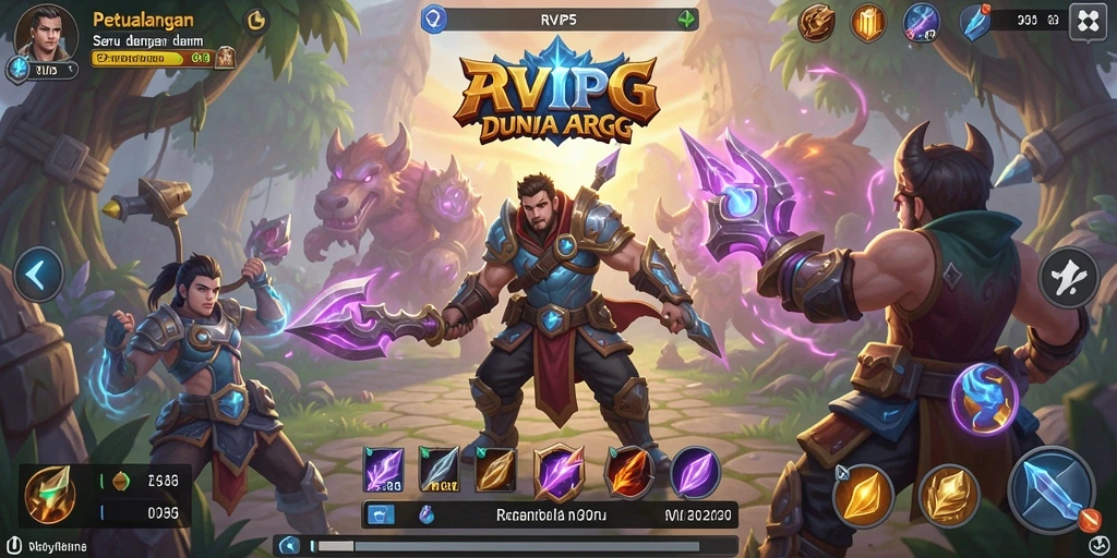 Tampilan menarik dari gameplay ARPG RVIP5 yang penuh aksi.