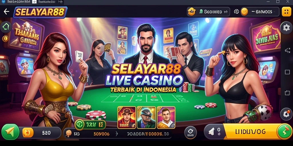 Gameplay Live Casino yang seru dengan dealer profesional.