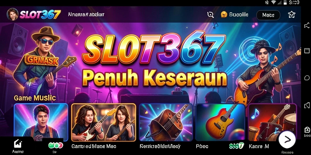 Tampilan gameplay SLOT367 dengan nuansa musik yang meriah.