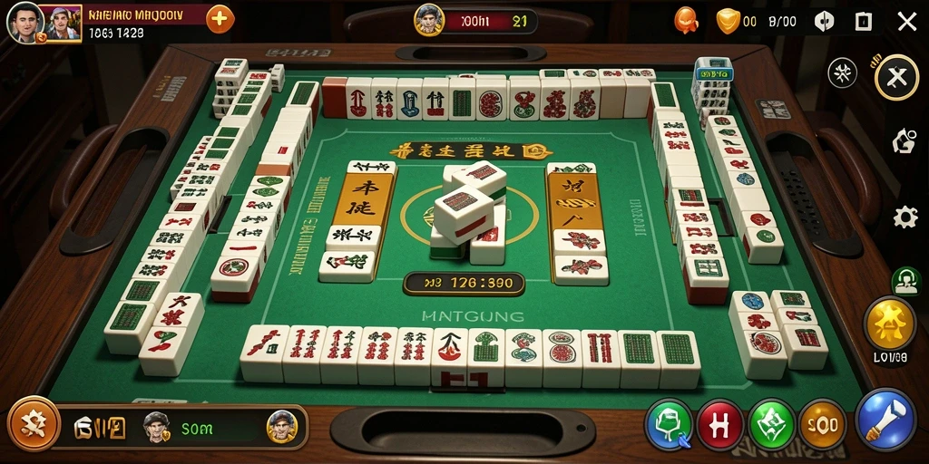 Screenshot gameplay SVIP2 menampilkan aksi seru dalam permainan Mahjong.