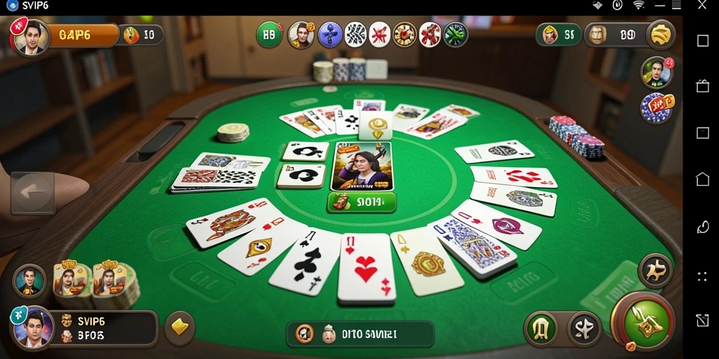 Gameplay Gaple seru dengan grafik menarik di SVIP6.