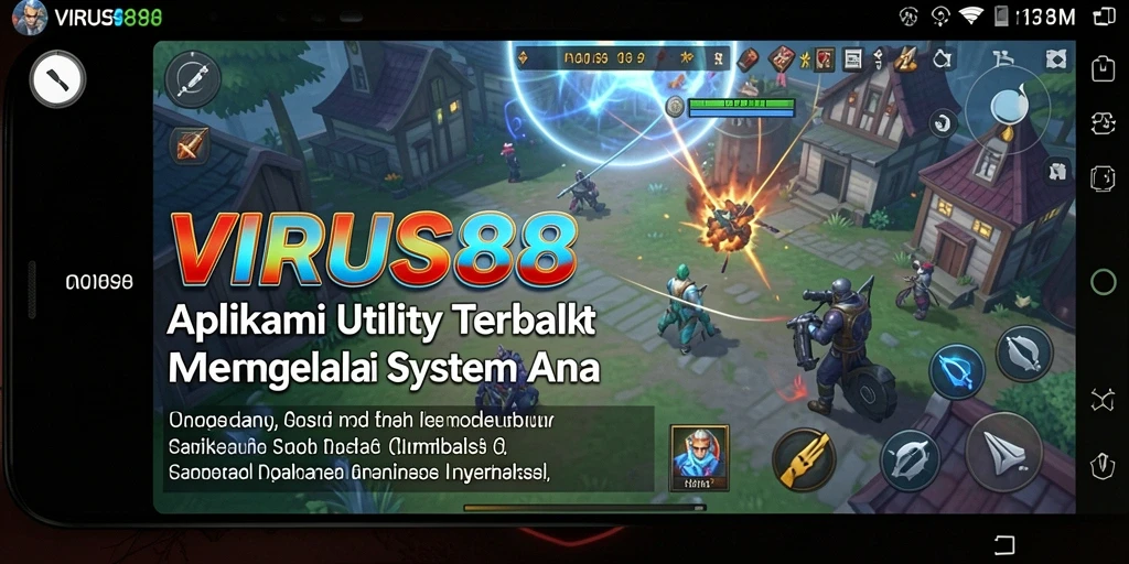 Tampilan utama <strong>VIRUS88</strong> dengan fitur Utility yang mempermudah pengelolaan sistem.